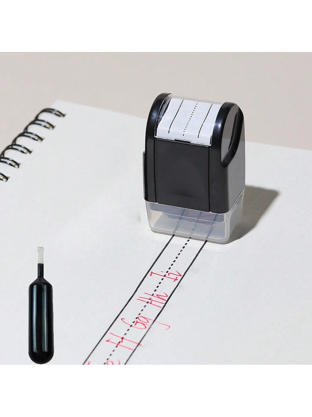 Handwritten Line Practice Seal Stamp Suitable For Kids, Parents, Teachers, Students- Handwriting Practice Tool, Rolling Stamp With Refillable Ink Back To School,Back To School,School Supplies
