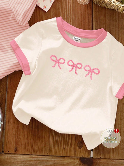 Happikins 3pcs Baby Girl Cute Summer Casual Rainbow Family Matching Mama's Girl Leopard Heart Pattern Dusty Rose Brown White Animal Print Graphic Tees
