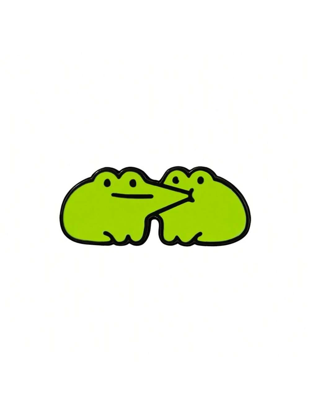 Happy Frog Enamel Brooch Custom Decorative Brooches Ornaments Lapel Bag Badges Jewelry Gifts 2025 New Style Pin For Clothes Bag Charm Backpack For School Kpop Teacher Supplies Bag Charms Cute Office A