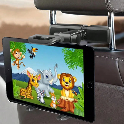 Headrest Tablet Holder, 360° Adjustable And Foldable Car Headrest Tablet Stand, Extension Arm Car Back Seat Mount Tablet Holder For TV, Pro,Air, Switch, Galaxy, 4.7-13.9" Phone And Tablet