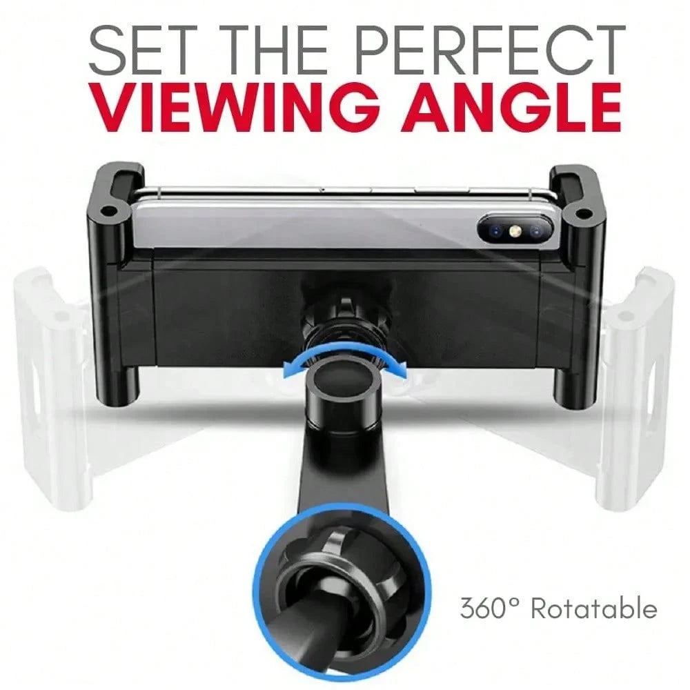 Headrest Tablet Holder, 360° Adjustable And Foldable Car Headrest Tablet Stand, Extension Arm Car Back Seat Mount Tablet Holder For TV, Pro,Air, Switch, Galaxy, 4.7-13.9" Phone And Tablet