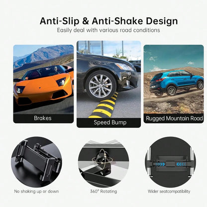 Headrest Tablet Holder, 360° Adjustable And Foldable Car Headrest Tablet Stand, Extension Arm Car Back Seat Mount Tablet Holder For TV, Pro,Air, Switch, Galaxy, 4.7-13.9" Phone And Tablet