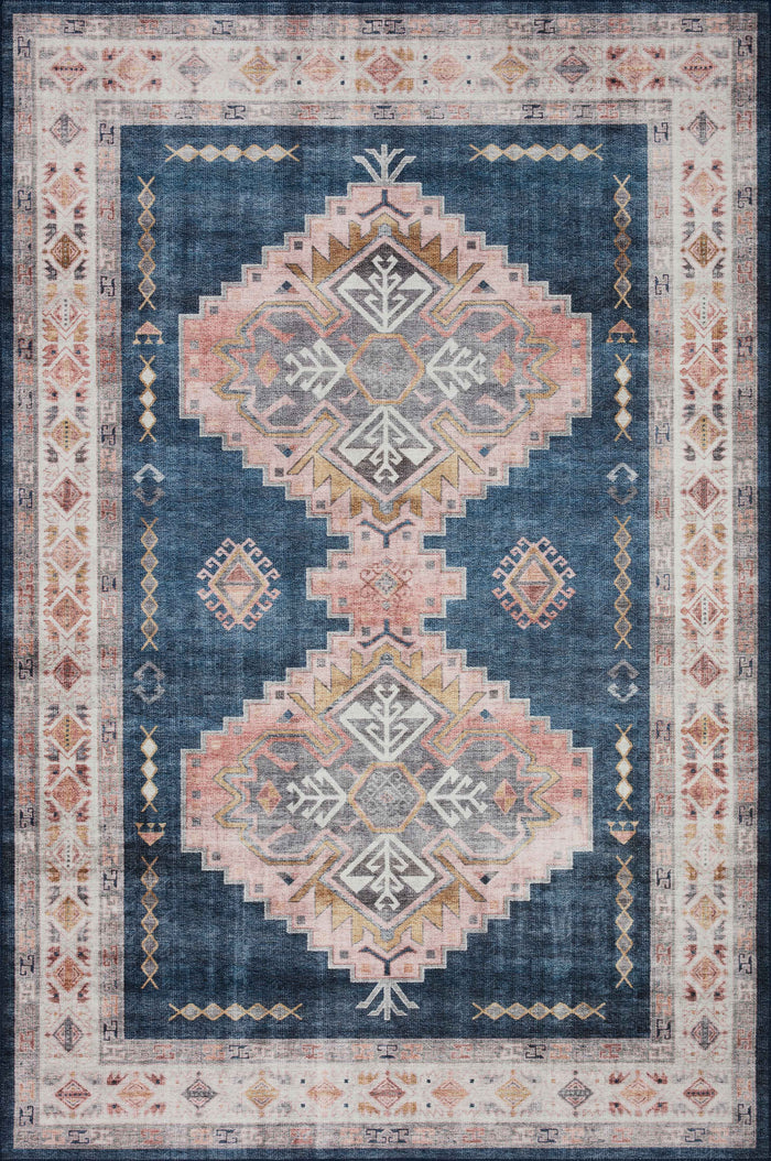 The Rug Corner Loloi II Heidi Denim / Blush