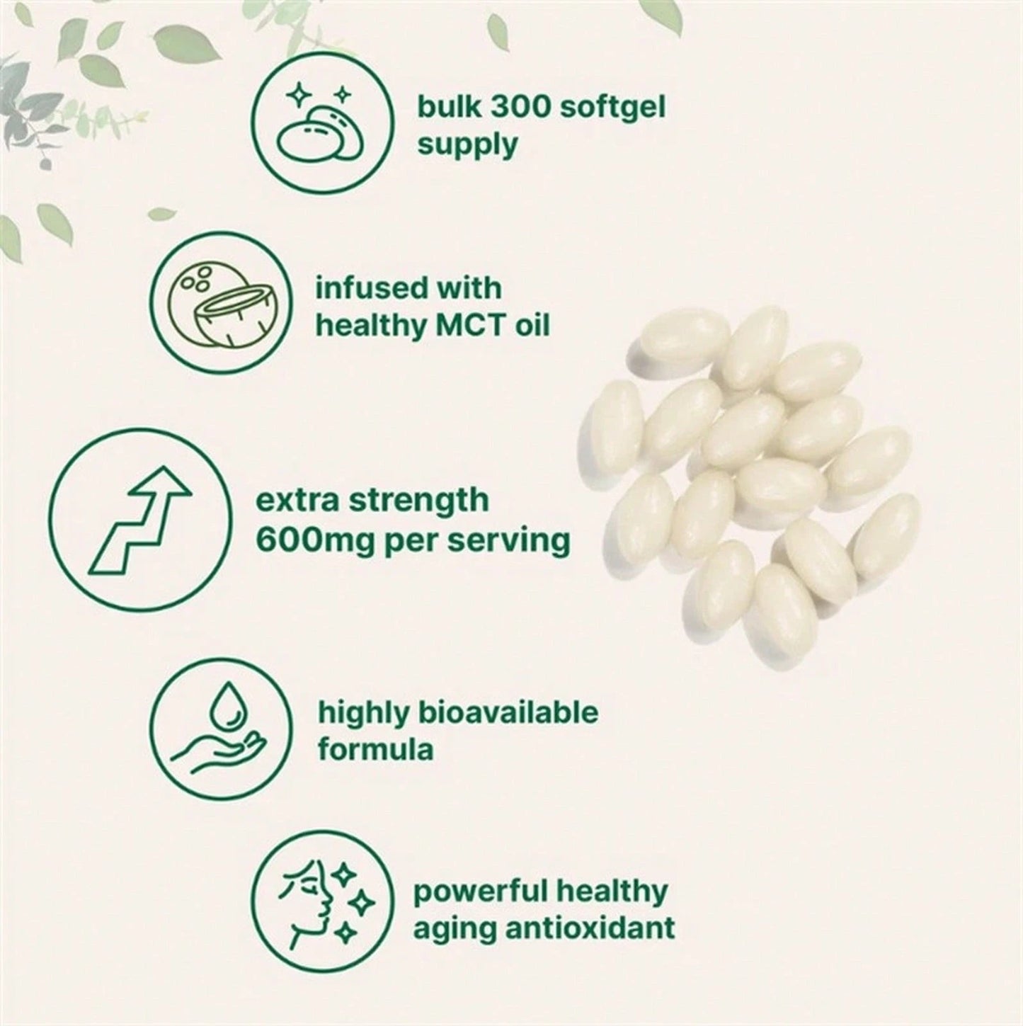 High Demand!R-Alpha Lipoic Acid 600mg With Coconut Oil, 120 Softgels, Antioxidant Support.Women Daily Nutrient Support