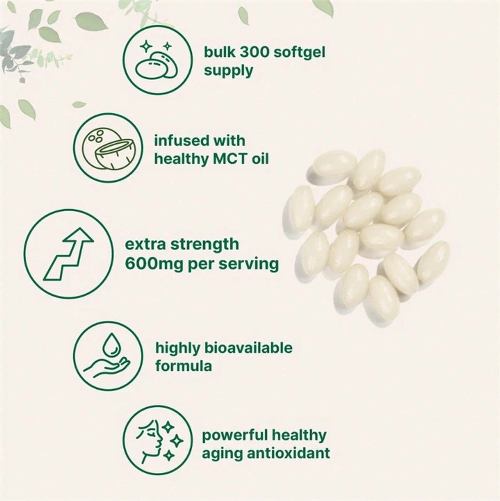 High Demand!R-Alpha Lipoic Acid 600mg With Coconut Oil, 120 Softgels, Antioxidant Support.Women Daily Nutrient Support