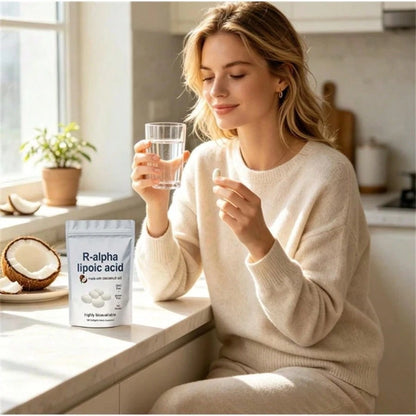 High Demand!R-Alpha Lipoic Acid 600mg With Coconut Oil, 120 Softgels, Antioxidant Support.Women Daily Nutrient Support