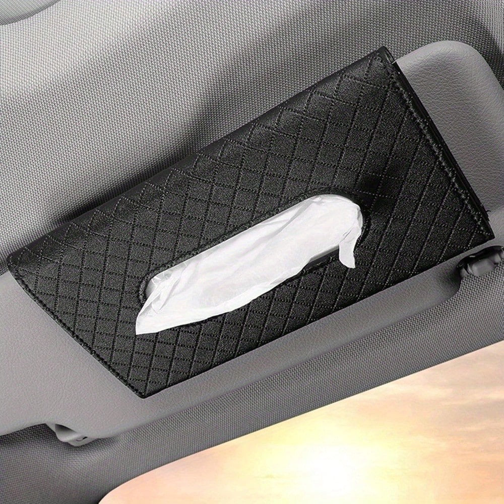 High-End PU Leather Face Towels For Automobiles, Sun Visor Design, A Must-Have Storage Tool Inside The Car, Enhancing The Interior Decoration And Practical Functions