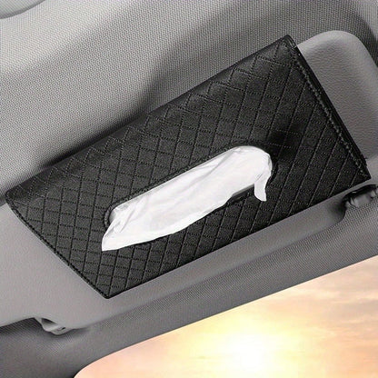 High-End PU Leather Face Towels For Automobiles, Sun Visor Design, A Must-Have Storage Tool Inside The Car, Enhancing The Interior Decoration And Practical Functions