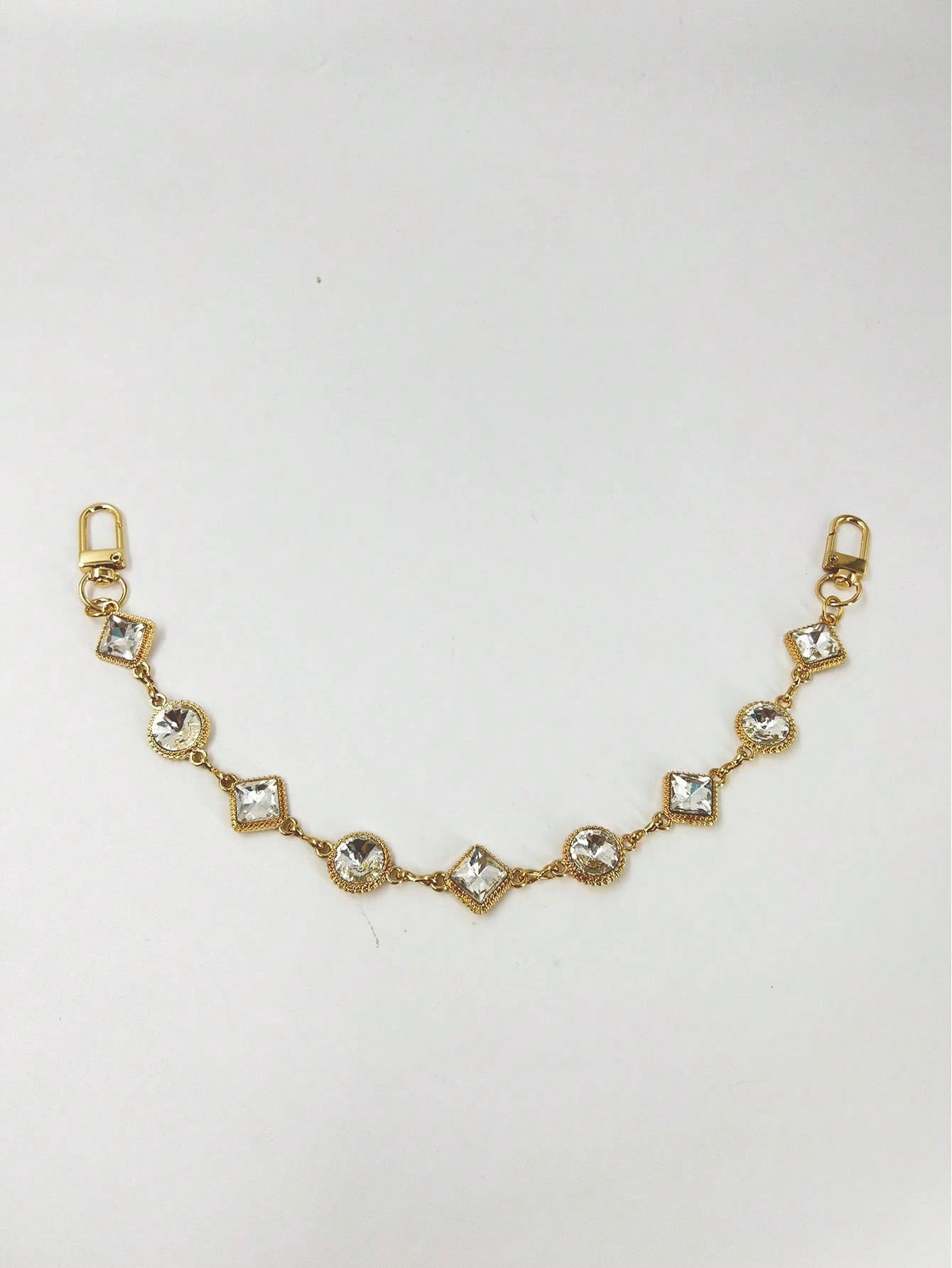 High-End Rhinestone European-American Style Durable Chain Metal Bag Charm Accessory