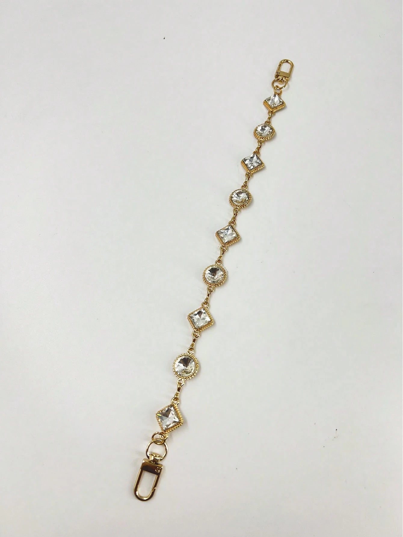 High-End Rhinestone European-American Style Durable Chain Metal Bag Charm Accessory