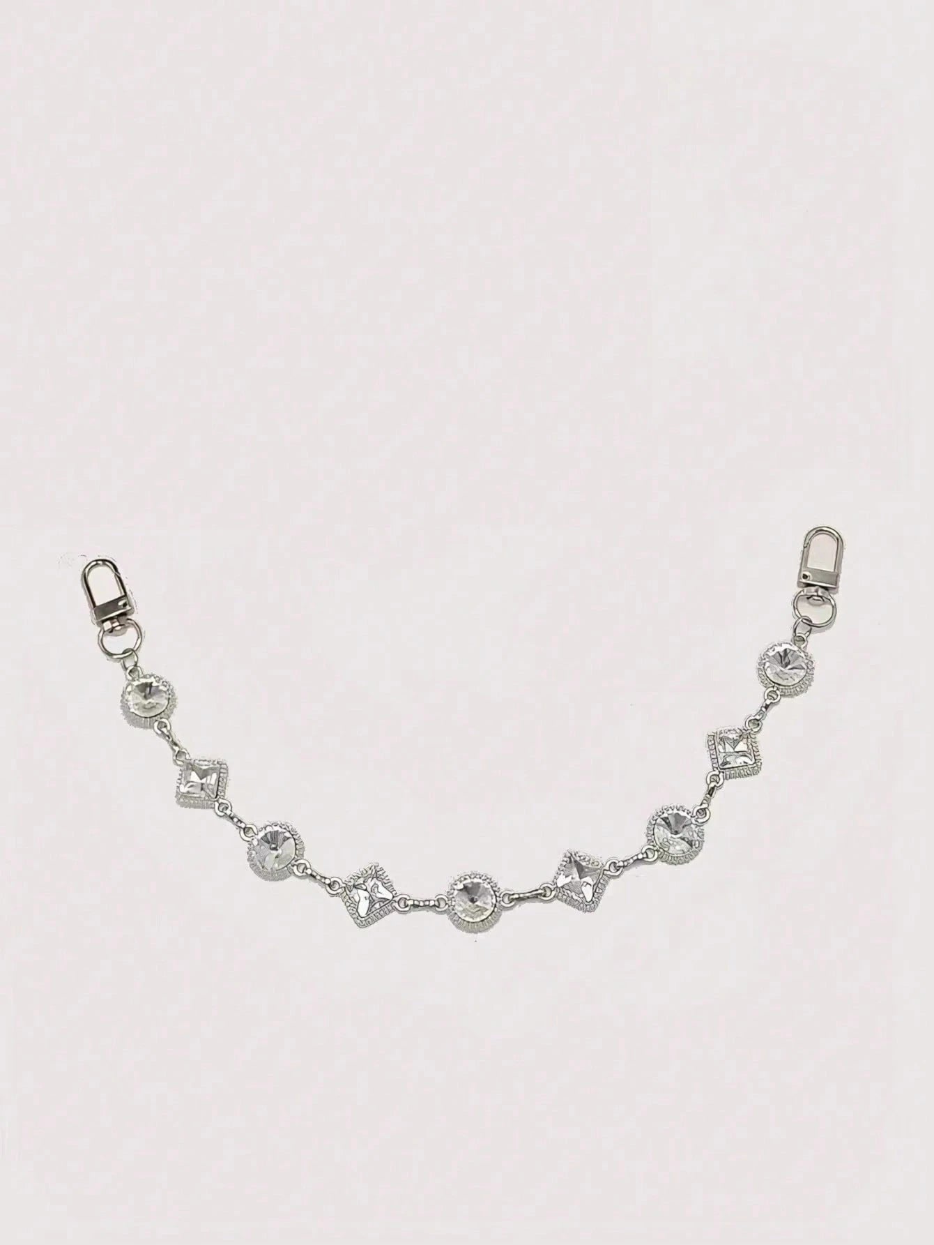 High-End Rhinestone European-American Style Durable Chain Metal Bag Charm Accessory