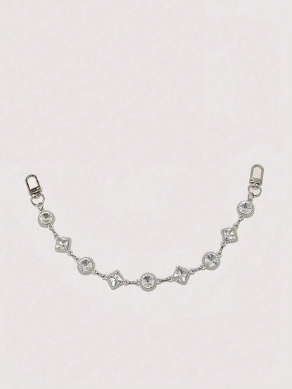 High-End Rhinestone European-American Style Durable Chain Metal Bag Charm Accessory
