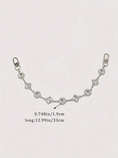 High-End Rhinestone European-American Style Durable Chain Metal Bag Charm Accessory