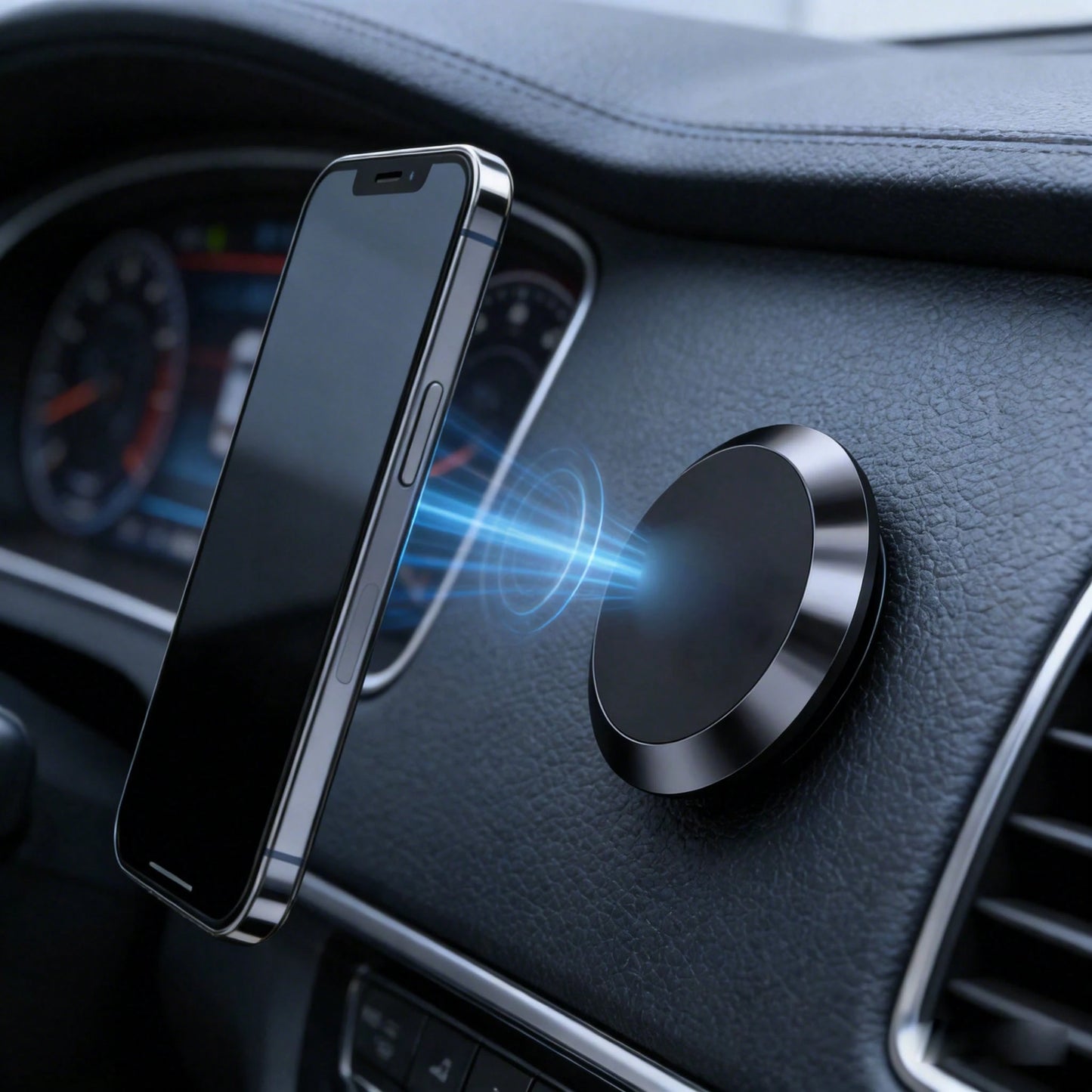 High-Fashion Magnetic Car Phone Holder, Easy Installation, Stable And Shock-Proof, Suitable For Various Car Models And Phone Types