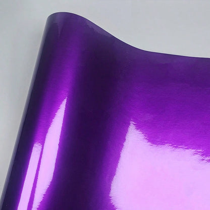 High Gloss Crystal Chameleon Purple Vinyl Wrap, Self Adhesive Air Release Film, DIY Color Change Sticker For Car & Motorcycle Body Modification