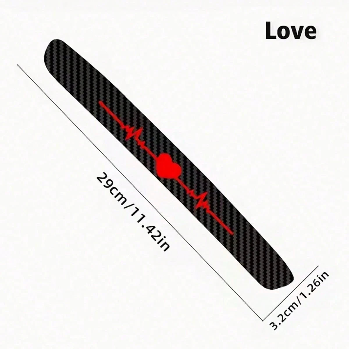 High-Mounted Brake Light Sticker, Heart-Shaped Heartbeat, Electrocardiogram, Taillight Sticker, 3D Carbon Fiber Matte Frosted Pattern, Adding Eye-Catching Safety Signs To The Car