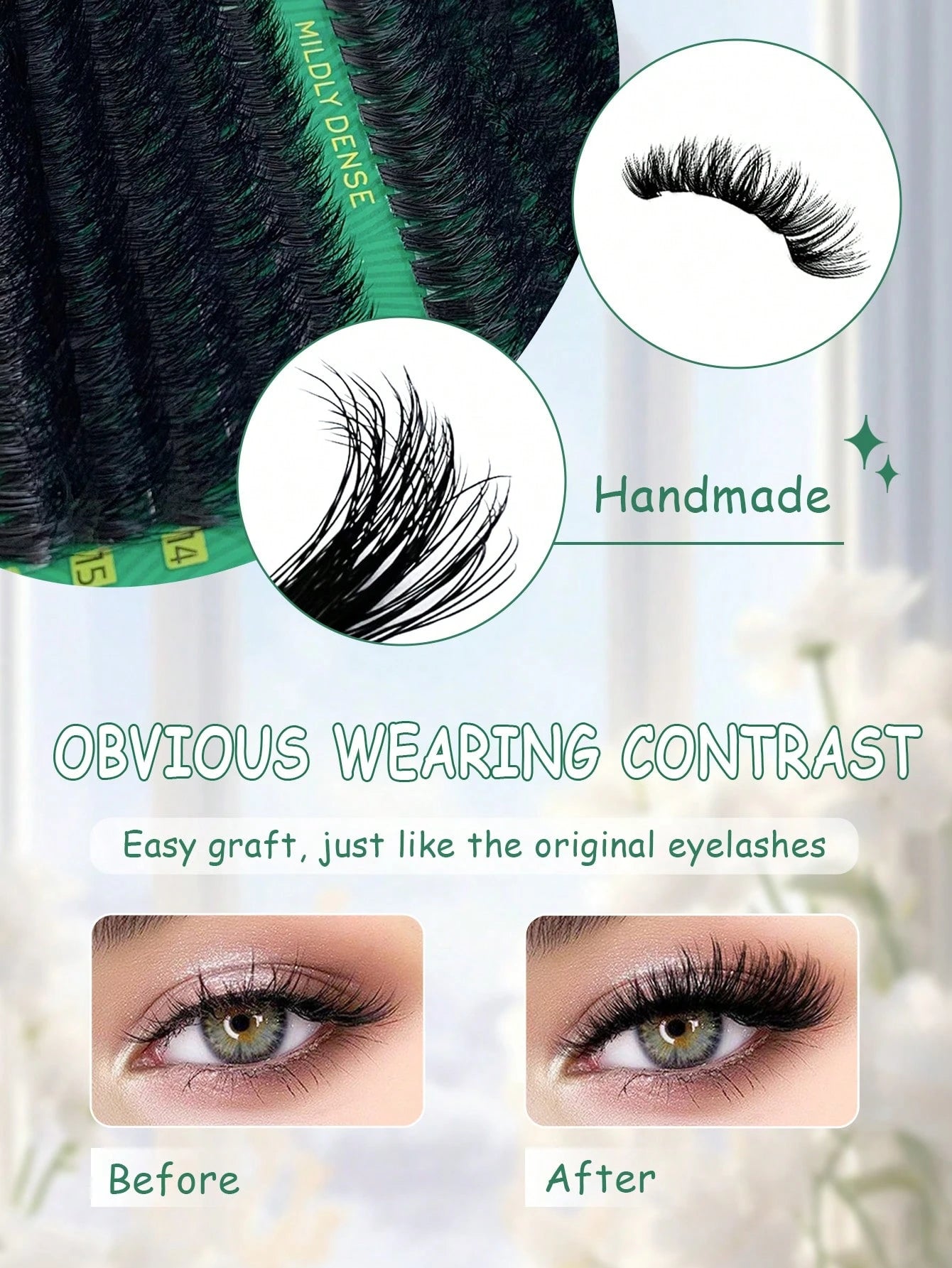 Hinarin Fluffy Eyelash Clusters 60D+80D+100D/60D+80D+100D+120D/40D+60D+80D/80D/200D Single Eyelashes Dense Cluster Eyelash Extensions D Curl Eyelash Clusters 508 Pcs/256 Pcs/295 Pcs/300 Pcs/320 Pcs/28