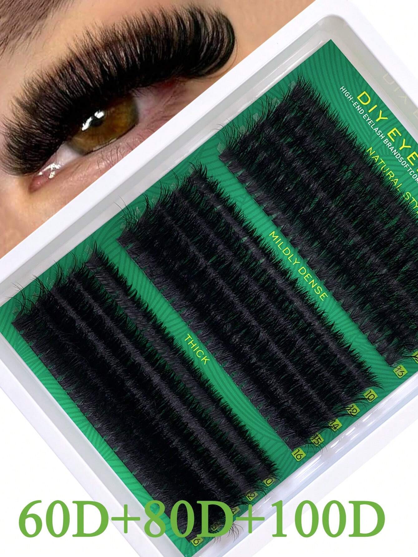 Hinarin Fluffy Eyelash Clusters 60D+80D+100D/60D+80D+100D+120D/40D+60D+80D/80D/200D Single Eyelashes Dense Cluster Eyelash Extensions D Curl Eyelash Clusters 508 Pcs/256 Pcs/295 Pcs/300 Pcs/320 Pcs/28