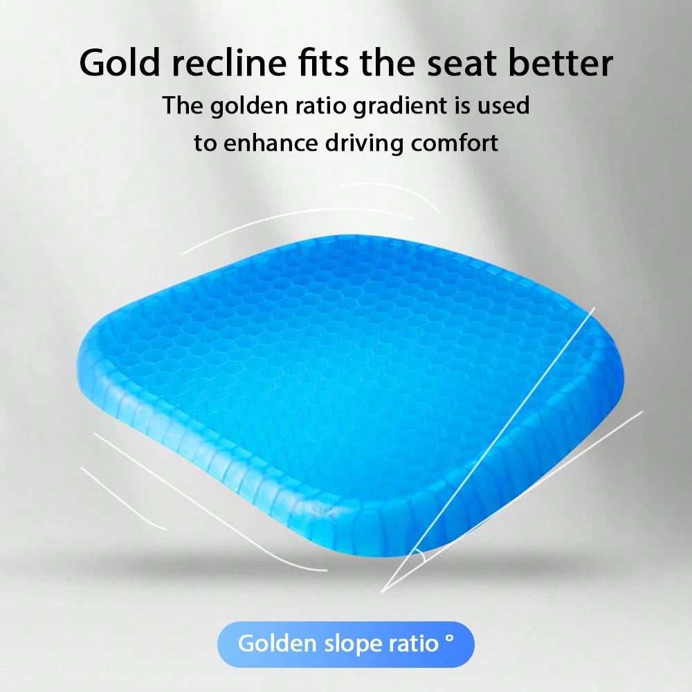 Honeycomb Seat Cushions,Enlarged And Thickened,Gel Seat Cushions, Office Double-Layer Seat Cushions, Car Seat Cushions,Summer Silicone Bottom Cushions