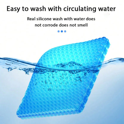 Honeycomb Seat Cushions,Enlarged And Thickened,Gel Seat Cushions, Office Double-Layer Seat Cushions, Car Seat Cushions,Summer Silicone Bottom Cushions