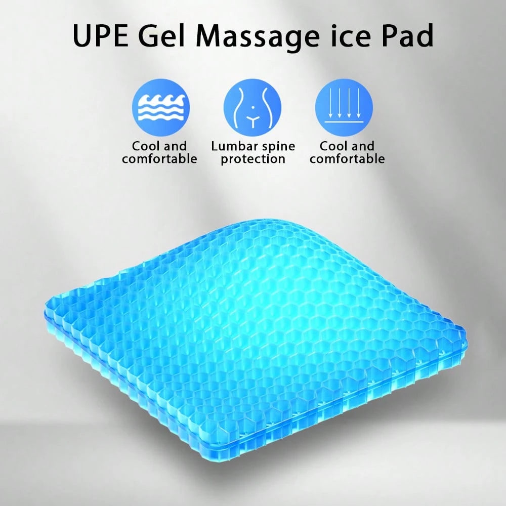 Honeycomb Seat Cushions,Enlarged And Thickened,Gel Seat Cushions, Office Double-Layer Seat Cushions, Car Seat Cushions,Summer Silicone Bottom Cushions