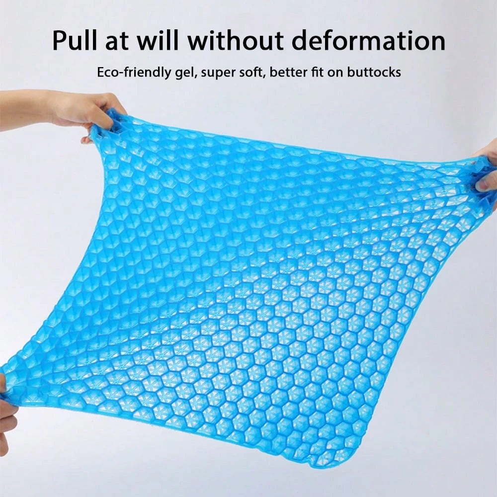 Honeycomb Seat Cushions,Enlarged And Thickened,Gel Seat Cushions, Office Double-Layer Seat Cushions, Car Seat Cushions,Summer Silicone Bottom Cushions