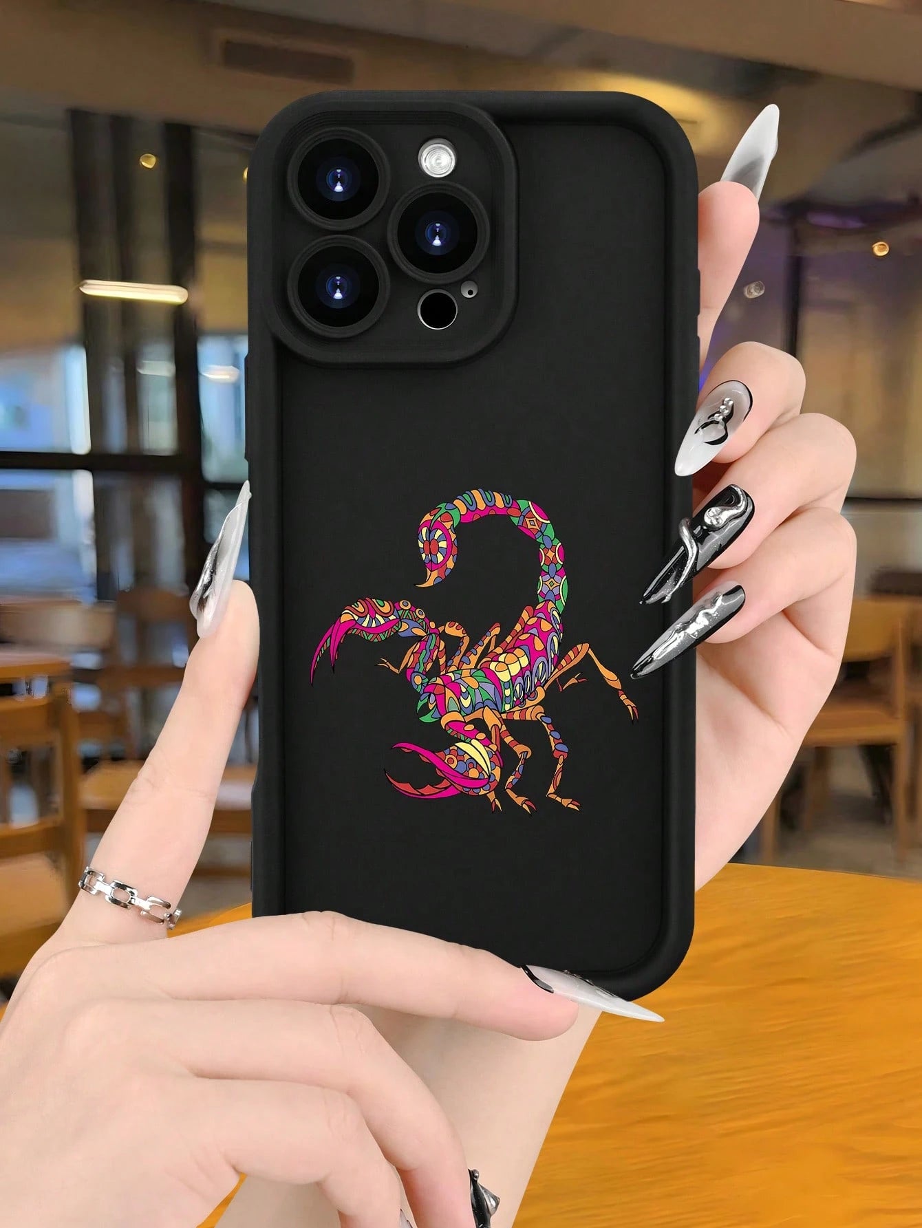 Hot Selling Colorful Scorpion Pattern Fashionable Men's And Women's Anti Drop Phone Case, Suitable For IPhone 17/17PRO/17AIR/17PROMAX/16E/16/16PRO/16PLUS/16PROMAX/15/15PROMAX/14/14PLUS/14PROMAX/14PROM