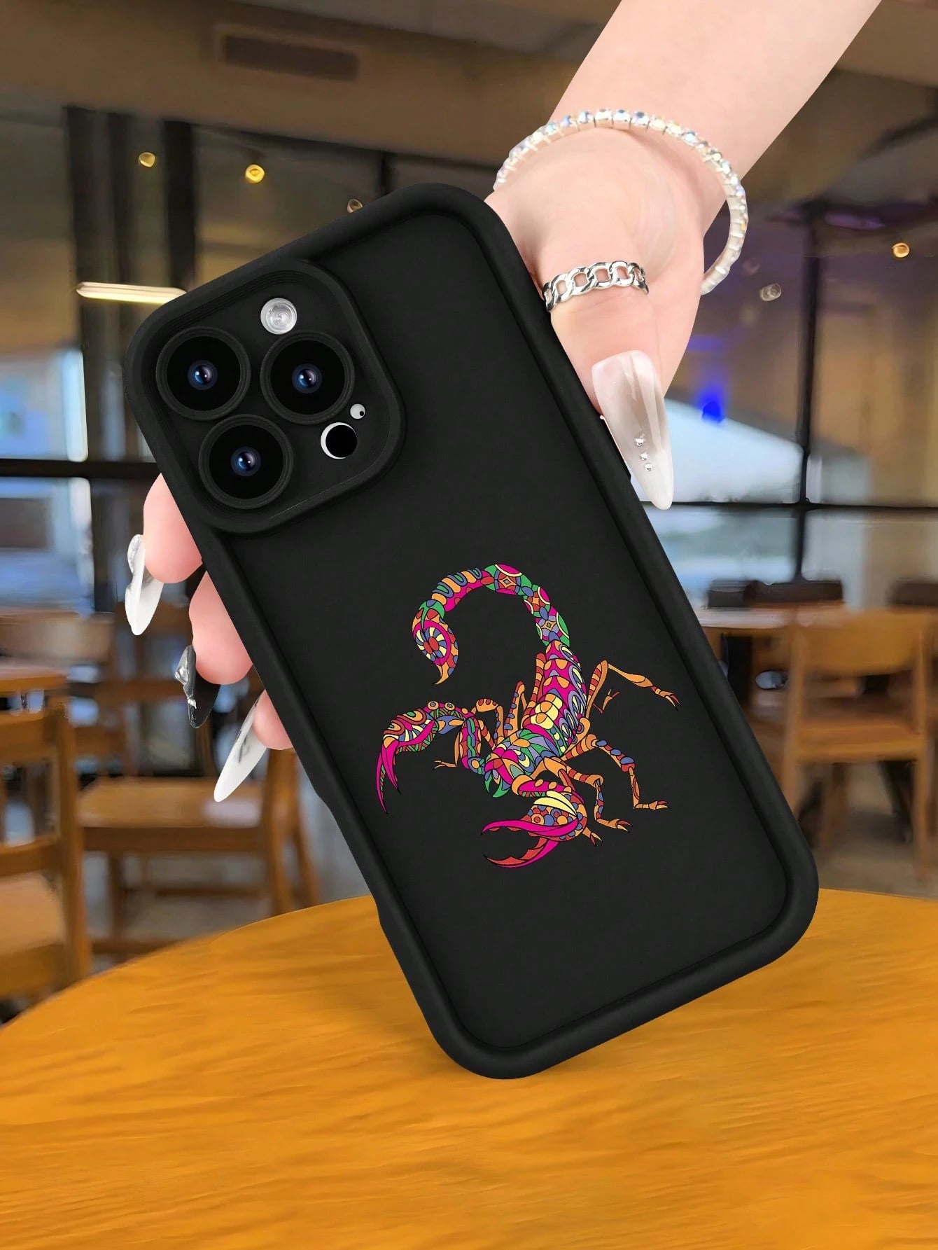 Hot Selling Colorful Scorpion Pattern Fashionable Men's And Women's Anti Drop Phone Case, Suitable For IPhone 17/17PRO/17AIR/17PROMAX/16E/16/16PRO/16PLUS/16PROMAX/15/15PROMAX/14/14PLUS/14PROMAX/14PROM
