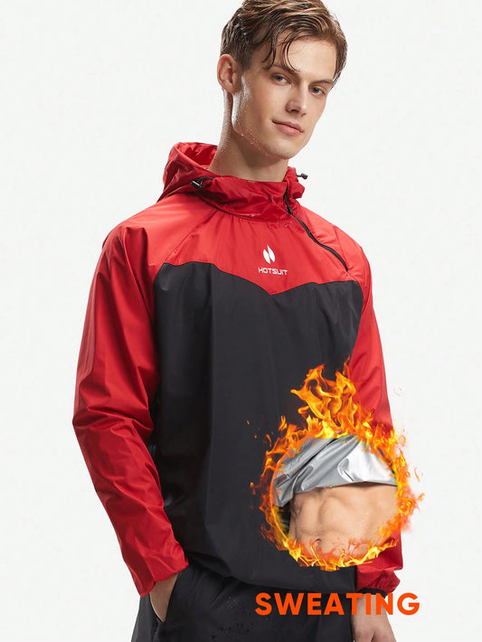 HOTSUIT Sauna Jackets Boyfriend Style Men Sweat Tops Gym Boxing Workout Jackets Sauna Shirts