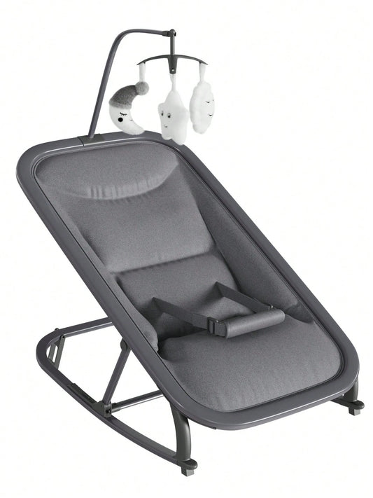 Huisuilinss Baby Swing For Infants,Infant Swing,Aluminum Baby Rocker With Bar,Adjustable 3-Position,Forward,Back Rocking,Lockable Stationary Mode