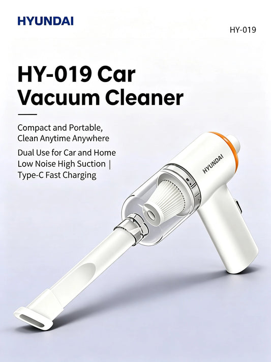 HYUNDAI Cordless Handheld Vacuum Cleaner. Lightweight And Portable Design. Powerful Suction With A Brushless Motor. Suitable For Home And Car Cleaning. High-Efficiency Filtration For Long-Lasting Batt