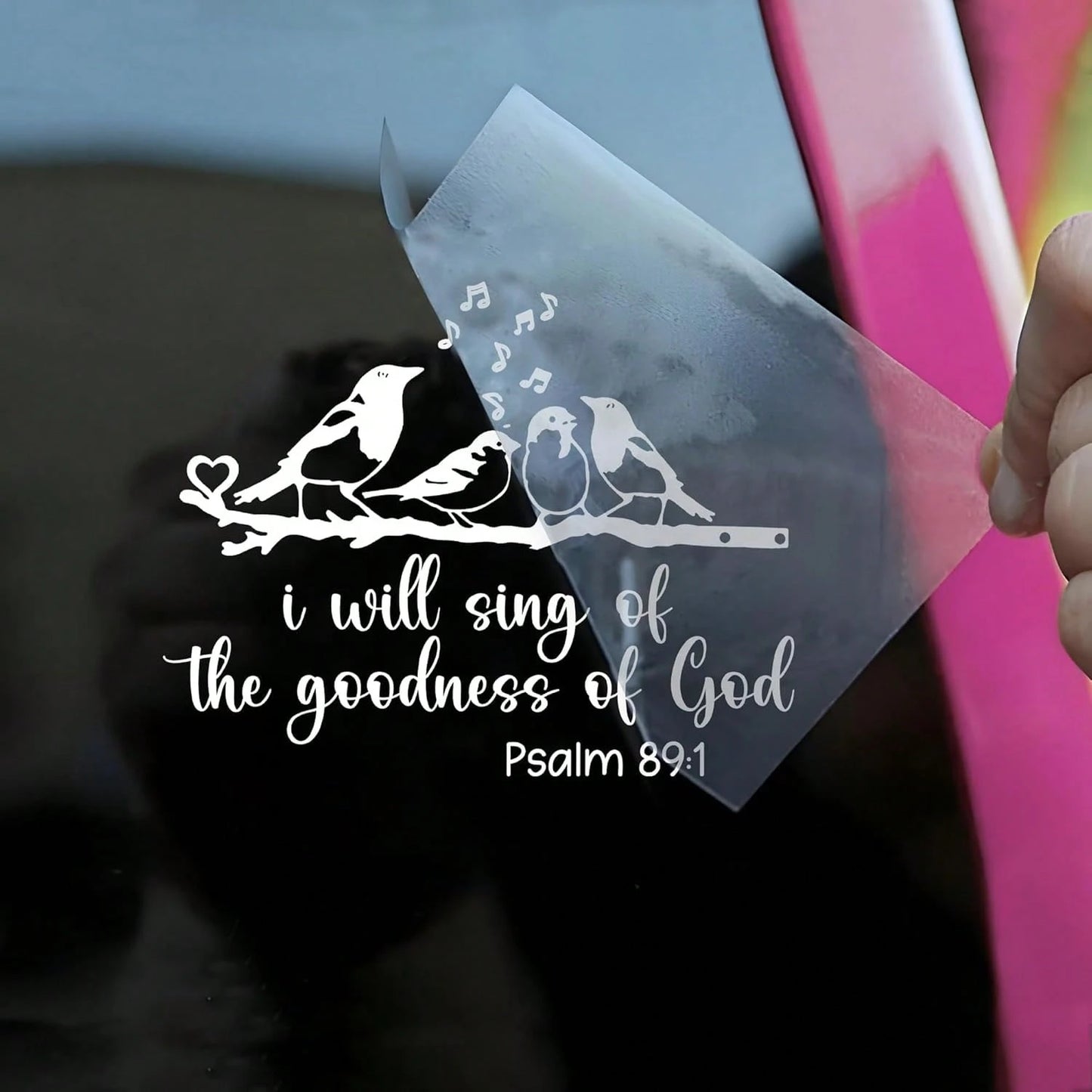 I Will Praise The Lord's Mercy- Car Sticker Funny Bible Verse Bird Christian Faith Humor Car Truck Accessories Affirmation Statement Waterproof Car Decal Parent Gift