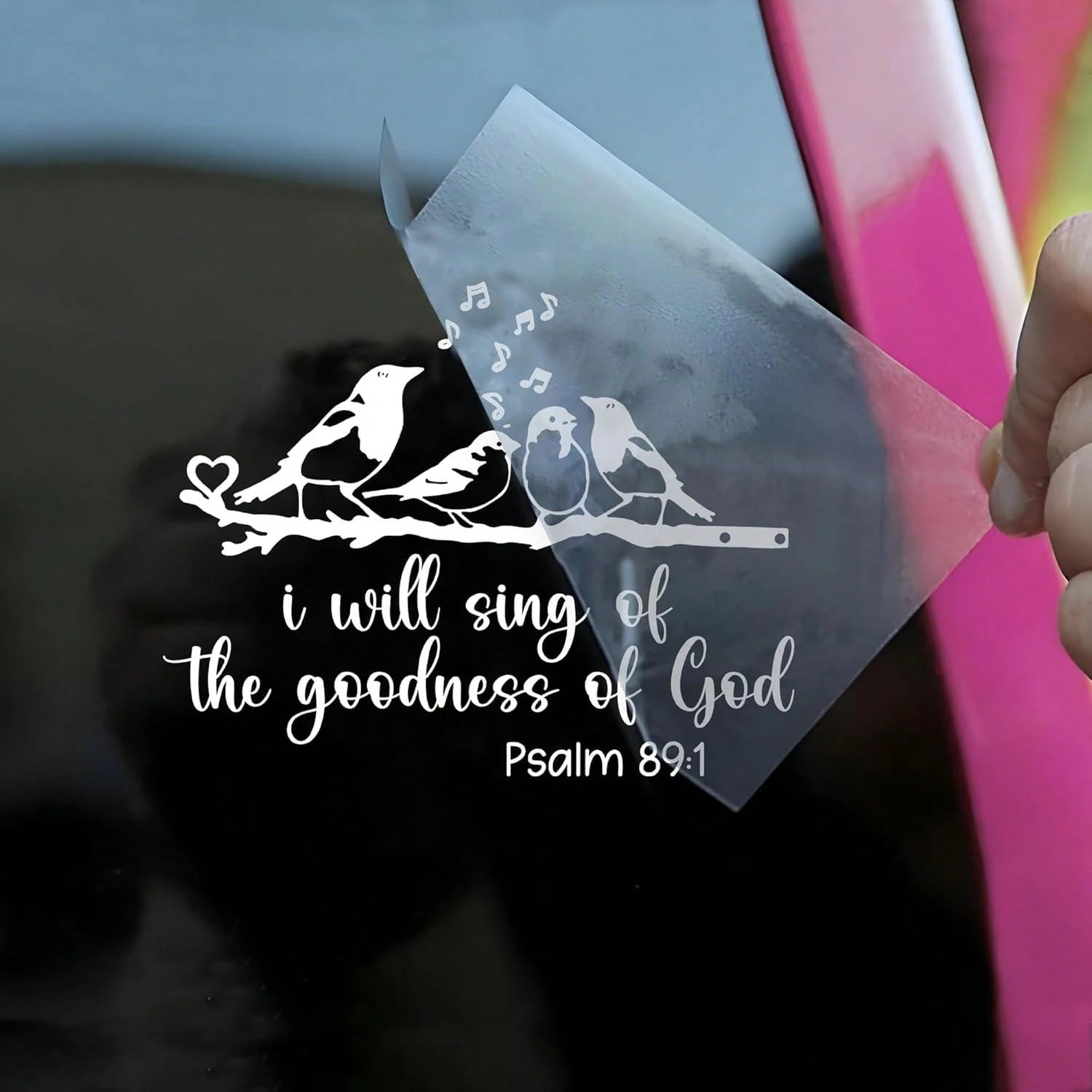 I Will Praise The Lord's Mercy- Car Sticker Funny Bible Verse Bird Christian Faith Humor Car Truck Accessories Affirmation Statement Waterproof Car Decal Parent Gift