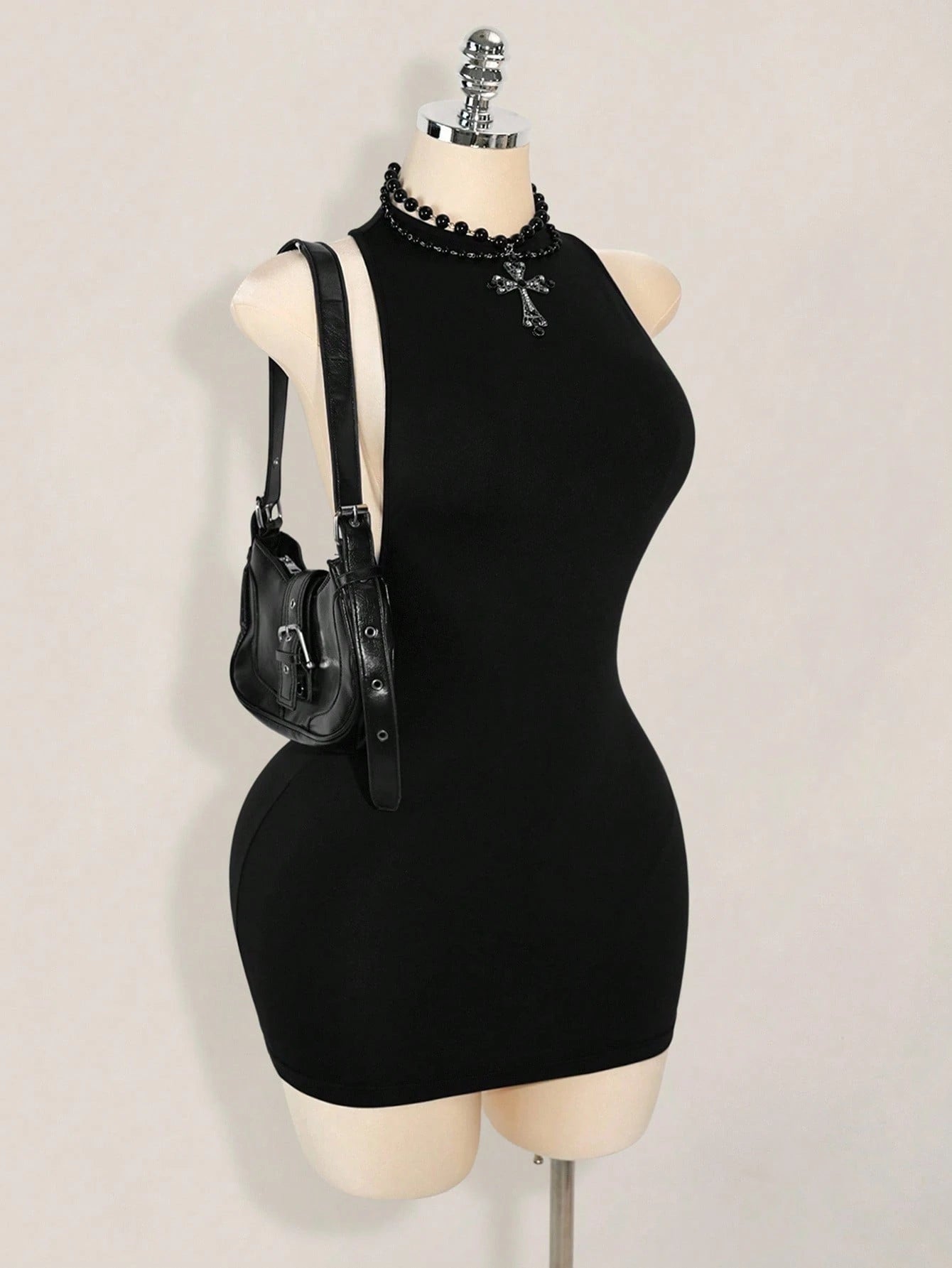 ICON Solid Color Criss-Cross Backless Sexy Casual Mini Dress,Party Dresses For Women