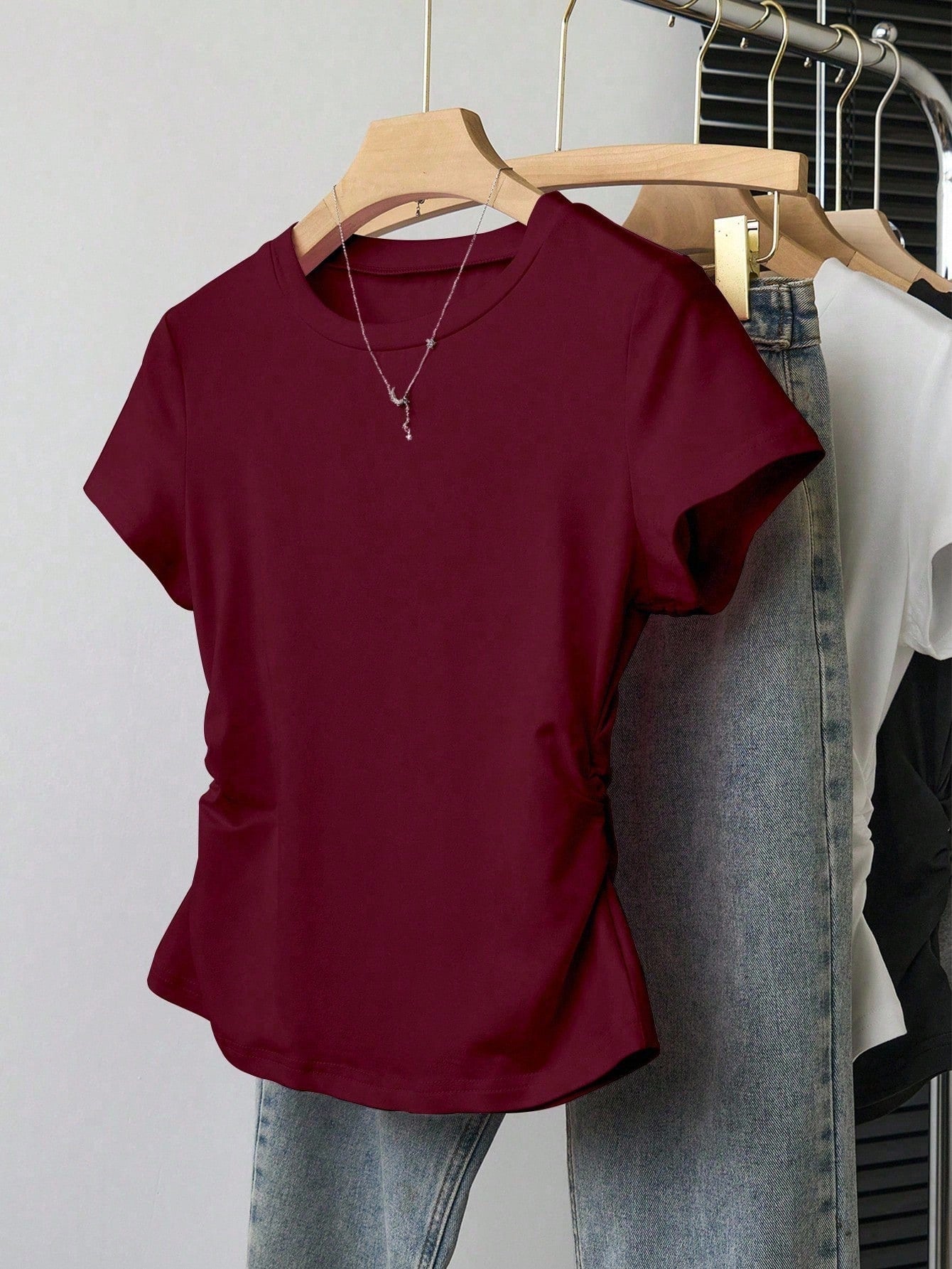 INAWLY 3pcs/Set Plus Size Women Summer Casual T-Shirt Set