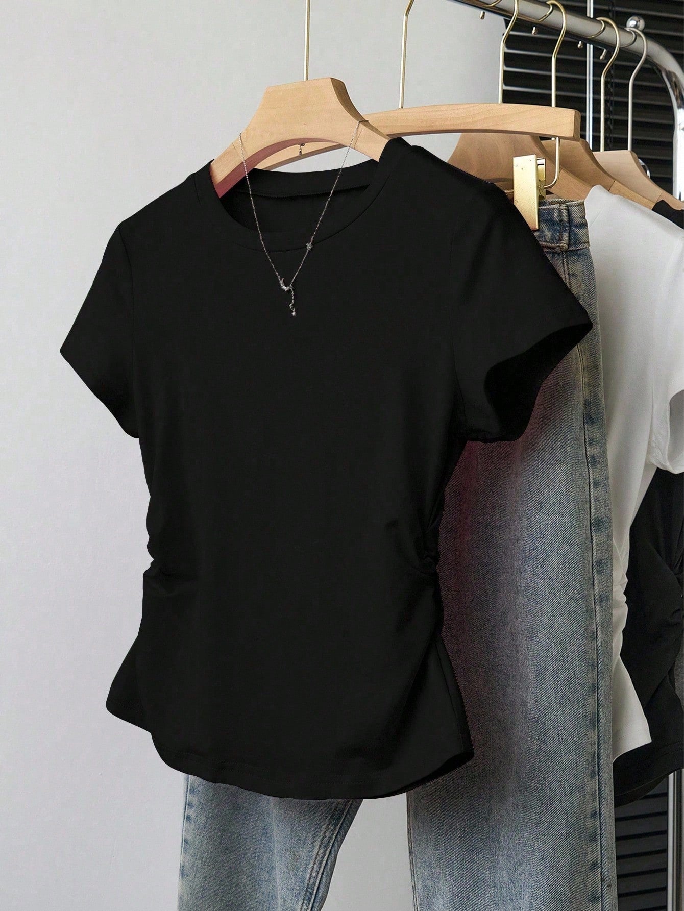INAWLY 3pcs/Set Plus Size Women Summer Casual T-Shirt Set