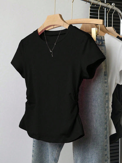 INAWLY 3pcs/Set Plus Size Women Summer Casual T-Shirt Set