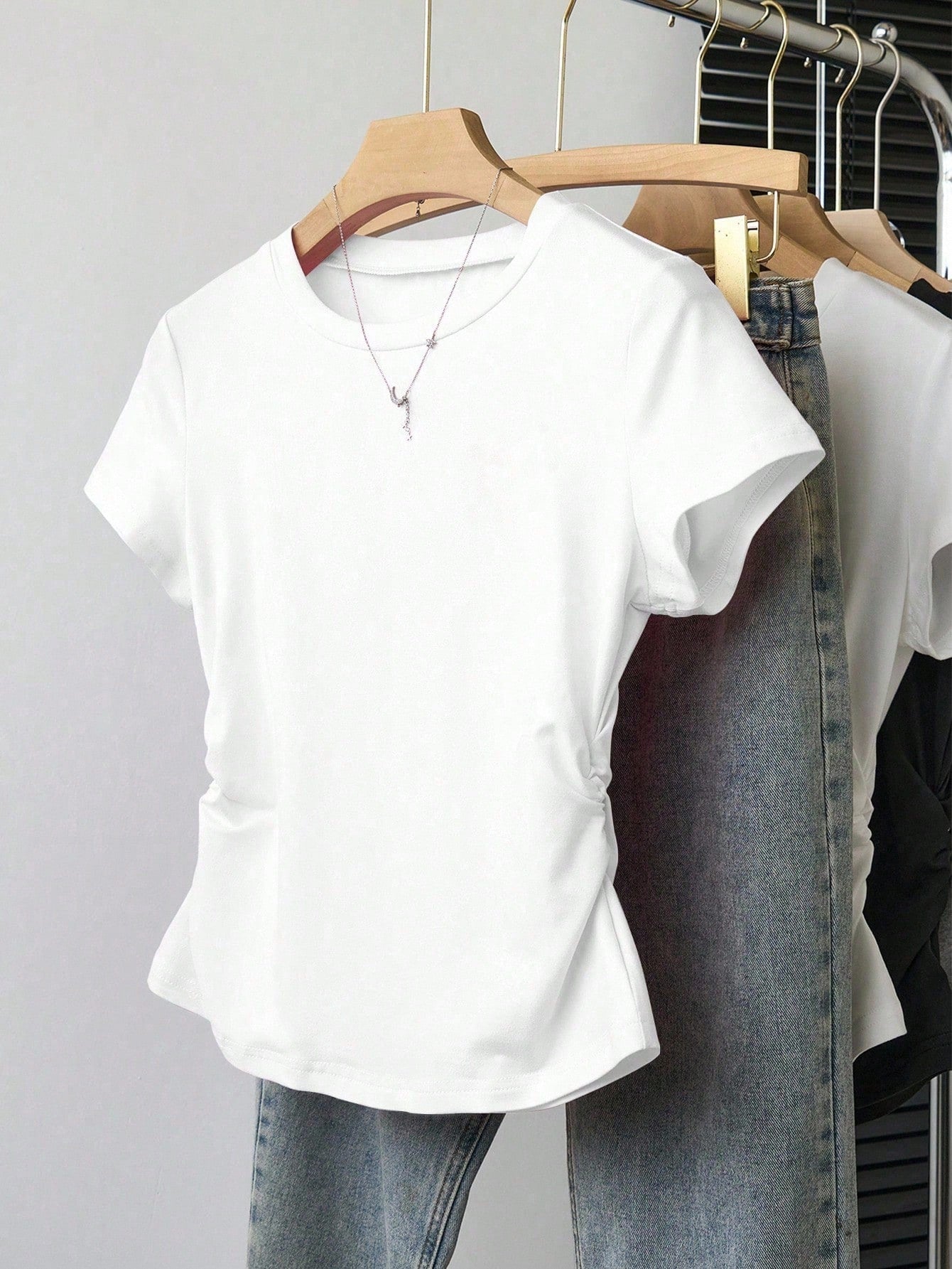 INAWLY 3pcs/Set Plus Size Women Summer Casual T-Shirt Set