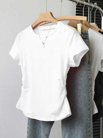 INAWLY 3pcs/Set Plus Size Women Summer Casual T-Shirt Set
