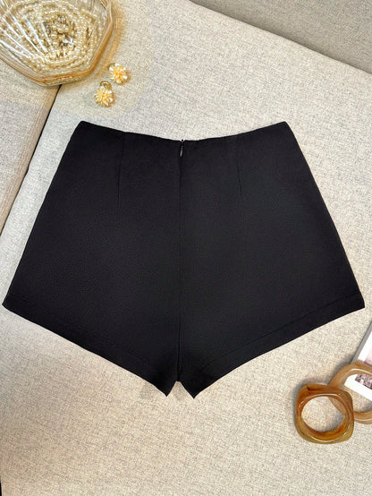 INAWLY Women's Plain Solid Color Casual Shorts, Fashionable For Summer