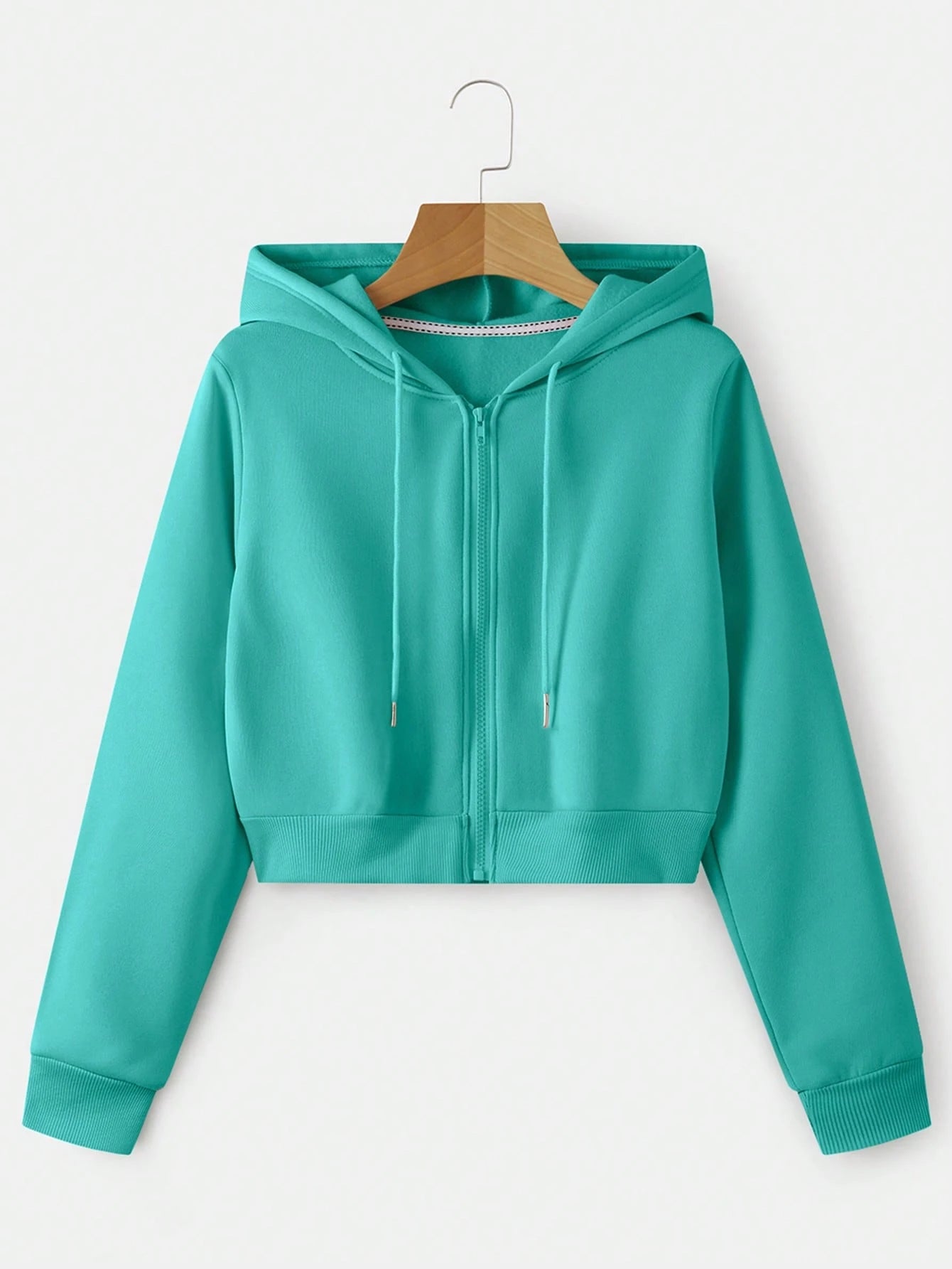 INAWLY Zip Up Crop Drawstring Hoodie,Long Sleeve Tops Graduation,Back To School,Graduation,Teacher For Women,Back To School Fall Sweatshirt