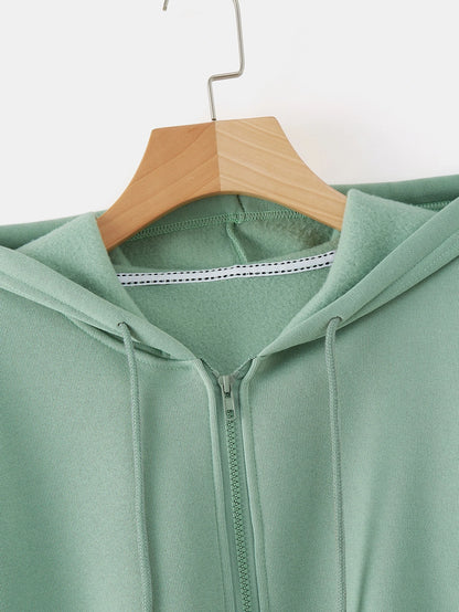 INAWLY Zip Up Crop Drawstring Hoodie,Long Sleeve Tops Graduation,Back To School,Graduation,Teacher For Women,Back To School Fall Sweatshirt