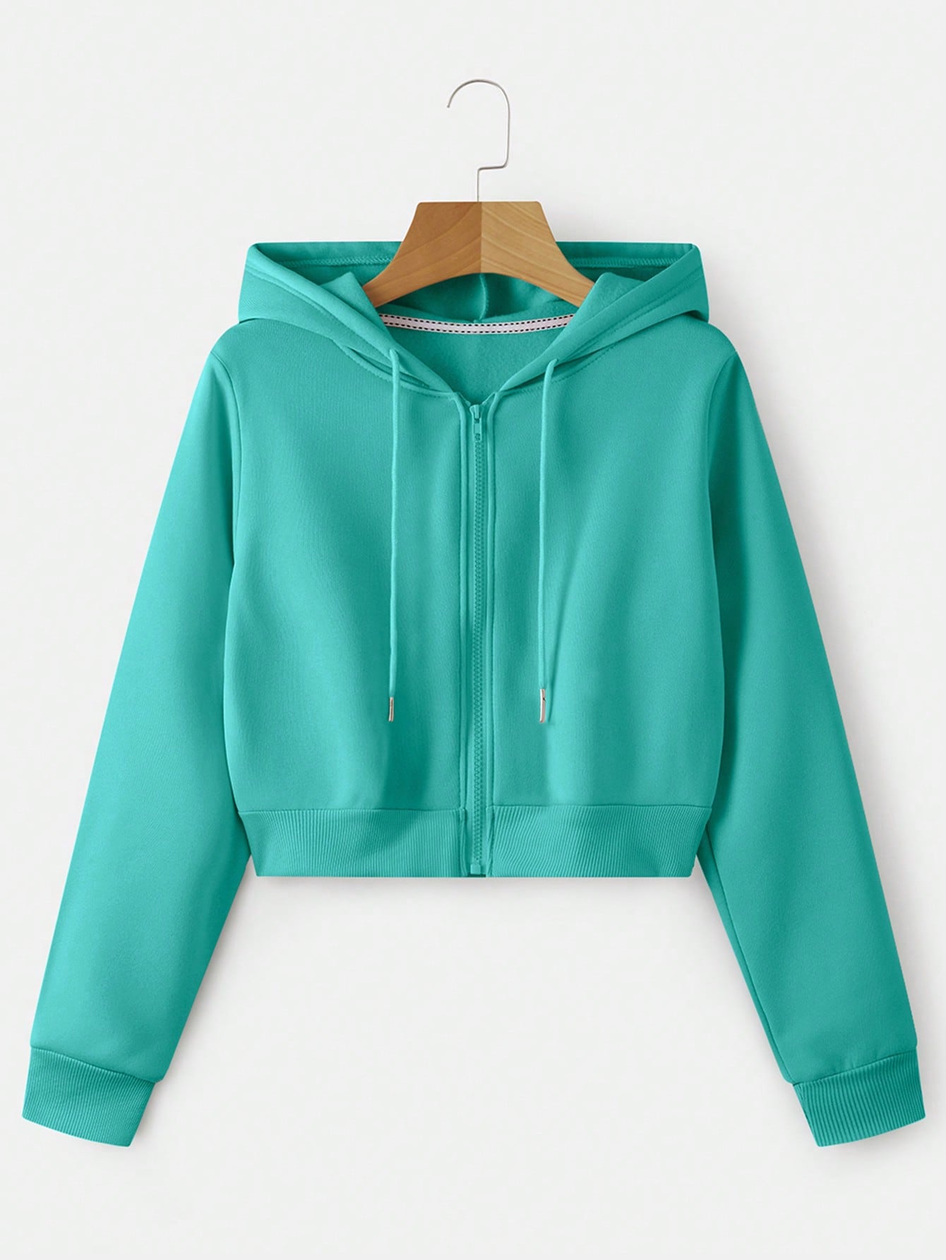 INAWLY Zip Up Crop Drawstring Hoodie,Long Sleeve Tops Graduation,Back To School,Graduation,Teacher For Women,Back To School Fall Sweatshirt