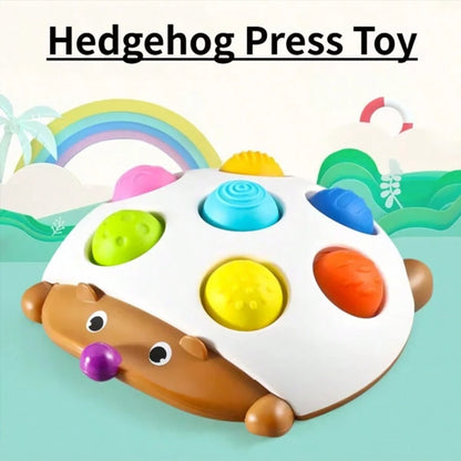 Infant Sensory Press Hedgehog Toy, Suitable For Babies 18 Months And Above, Point-And-Press Recognition Toy, Airplane Travel Companion. (Random Color)