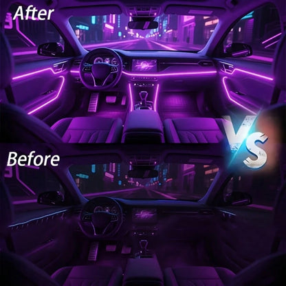 Intelligent Car Interior Trim Kit, LED Light Show Decorative Ambient Lighting, Music Dynamic Mode