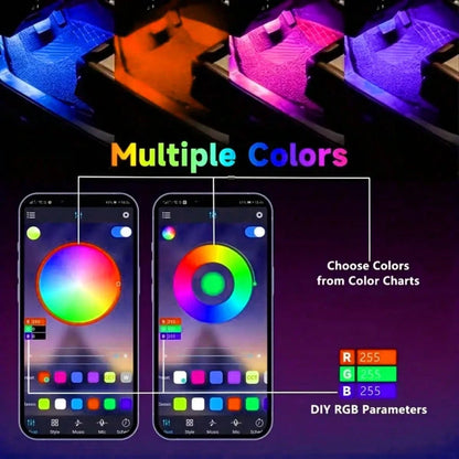 Intelligent Car Interior Trim Kit, LED Light Show Decorative Ambient Lighting, Music Dynamic Mode