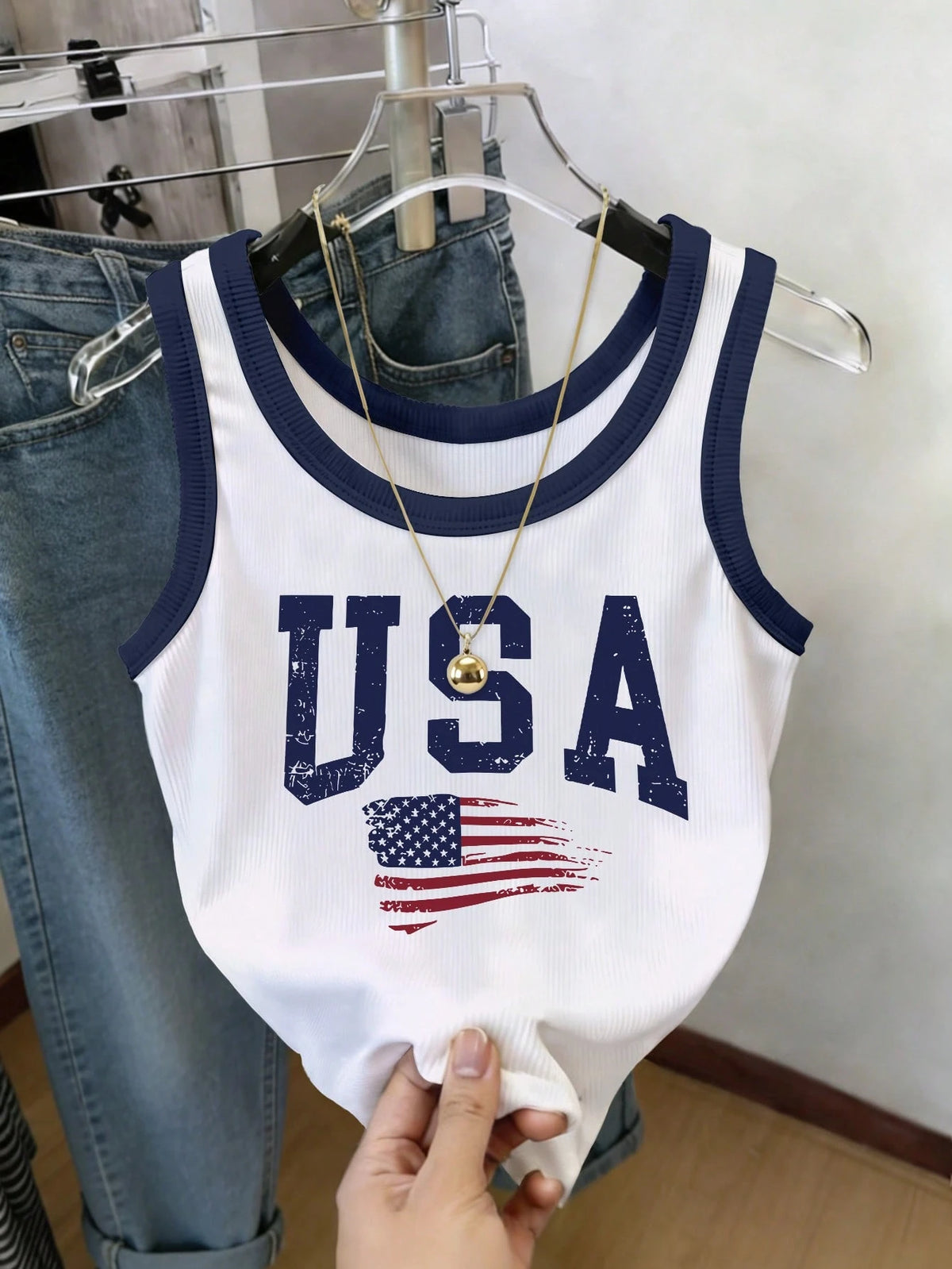 IslaSuriya 3pcs Brazil, Italy, Spain Slogan Graphic Print Women Round Neck Camisole,Soccer Fan