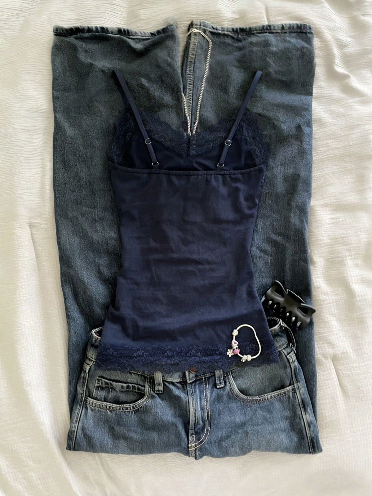 IslaSuriya Lace Patchwork Fitted Camisole For Women