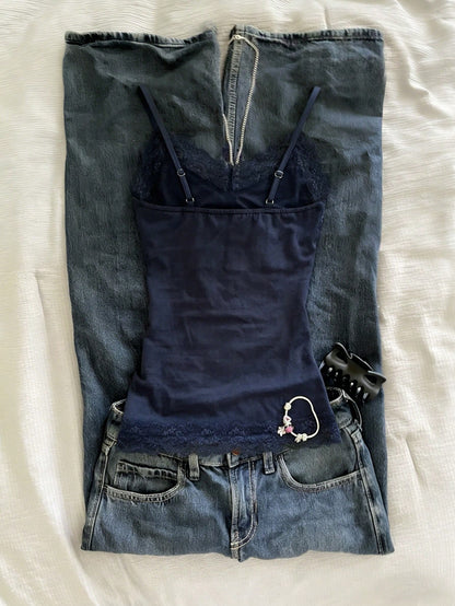 IslaSuriya Lace Patchwork Fitted Camisole For Women