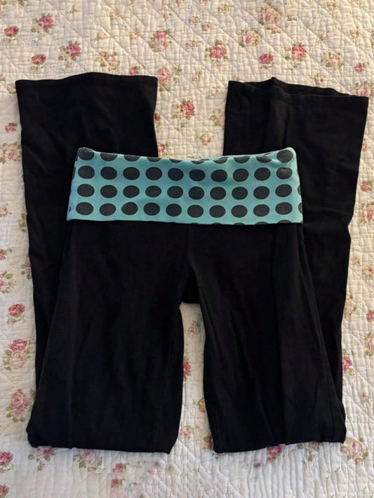 IslaSuriya Women's Polka Dot Patchwork Casual Versatile Daily Travel Long Pants